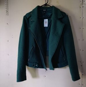 Emerald green motto jacket